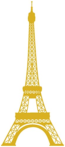 Samunshi® Wandtattoo Eiffelturm Paris Wandaufkleber in 13 Größen und 25 Farben (30x70cm Gold)