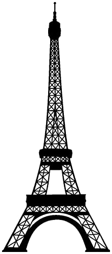 Samunshi® Wandtattoo Eiffelturm Paris Wandaufkleber in 13 Größen und 25 Farben (17x40cm schwarz)