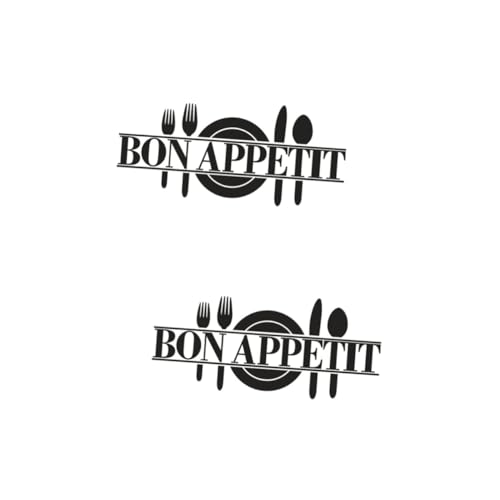 DOITOOL 2st Wandtattoo Guten Appetit Wandaufkleber Wohnkultur Guten Appetit Wandtattoo Guten Appetit Wanddekoration Wandtattoo Für Die Küche Applikationen Haushalt Vinyl Wandtattoo