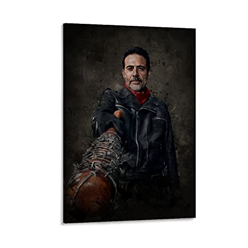 Negan Walking Dead TV-Show Poster, Leinwandbild, Heimdekoration, Poster für Wohnzimmer, 20 x 30 cm