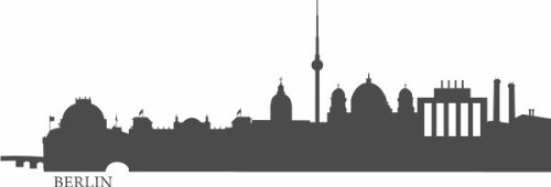 INDIGOS UG - Wandtattoo Wandsticker Wandaufkleber Aufkleber e526 Skyline Stadt - Berlin 160x50 cm - glasdekor