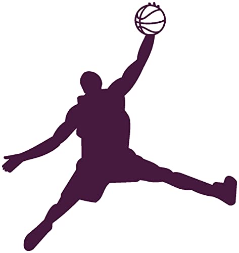 Samunshi® Wandtattoo Basketball Spieler Motiv 767 Wanddekor 38 x 40cm aubergine