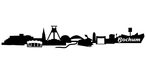 Samunshi® Wandsticker Bochum Skyline schwarz 30x4,8cm