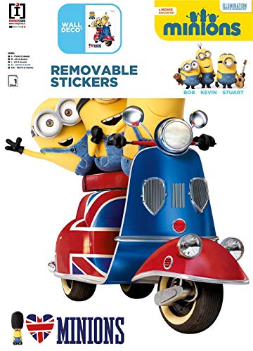 Minions - Despicable Me - SCOOTER / ROLLER - Abnehmbare Wandaufkleber/wandtattoo