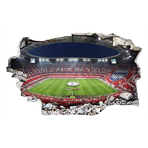 K&L Wall Art 3D Fußball Wandtattoo FCB Bayern München Wandsticker Pack Ma's Klebebilder für die Wand Deko FCB-AL-1024