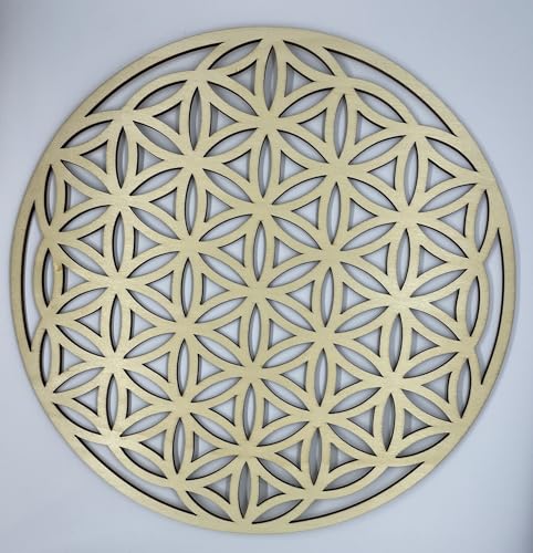 Wandbild Fensterbild Blume des Lebens | Flower of Life | Holz | 30 cm Durchmesser (1 Stück)