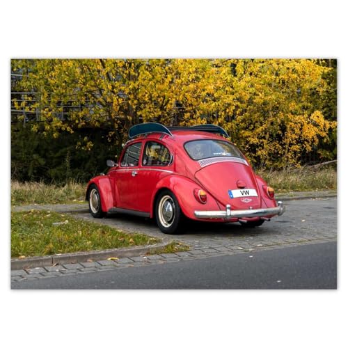 Wandtattoo Dekor Foto Aufkleber 29,70x21,00cm Rot Classic Car Nr. H7117M_NS1A4