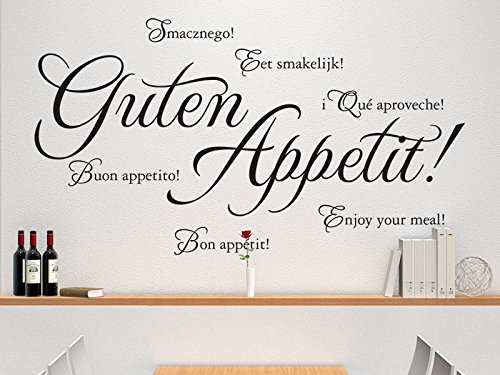 KLEBEHELD® Wandtattoo Guten Appetit Sprachen