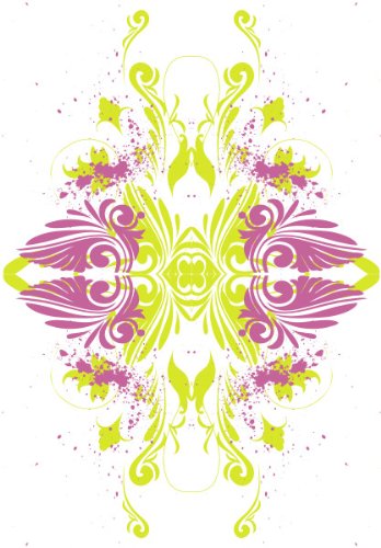 INDIGOS UG - Wandtattoo Wandsticker Wandaufkleber Aufkleber bunt ME103 Regenbogen Retro Party Tribal Ranke Blume Pflanze 120 x 84 cm