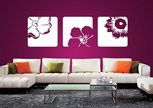 Wandtattoo wandaufkleber Aufkleber Wandsticker wall sticker Wohnzimmer Schlafzimmer Kinderzimmer Ranke Blume Blumen Blumenranke Blumeranke Vine Flower Butterfly vogel brid floral baum tree 30 Farben zur Wahl wpf15