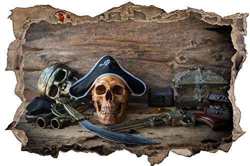 Piraten Totenkopf Säbel Wandtattoo Wandsticker Wandaufkleber D1153 Größe 40 cm x 60 cm