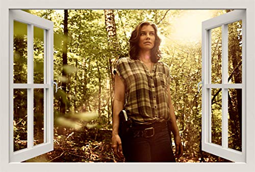 Unified Distribution The Walking Dead - Lauren Cohan - Wandtattoo mit 3D Effekt, Aufkleber für Wände und Türen Größe: 92x61 cm, Stil: Fenster