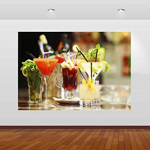 CSCH Wandtattoo Cocktails Bar Obst drucken Wandansicht Aufkleber Bild Poster Kunst Aufkleber Wandbild