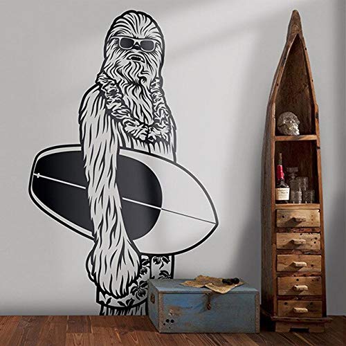 Surfen Chubaka Wandtattoo Star Wars Art Deco Fett Wandbild Star Wars Kinderzimmer Design Chubaka Art Vinyl Dekor Aufkleber A2 42x69cm