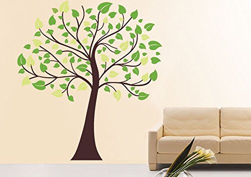 Unbekannt Wandtattoo wandaufkleber Aufkleber Wandsticker wall sticker Wohnzimmer Schlafzimmer Kinderzimmer KÜCHE 30 Farben zur Wahl Herz Baum Zweige wbm04(021 gelb, Größe3:ca.130x110cm)