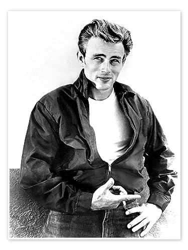 James Dean 1955 Poster 30 x 40 cm Schwarz-Weiß Wandbilder Wanddeko