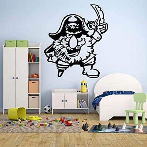 Kinderzimmer Kinderzimmer Wandtattoo Film Piraten Action Junge Teenie Zimmerdekoration Wand Vinyl Abnehmbare Aufkleber 57X65 Cm