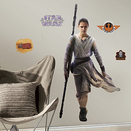 RoomMates Wandtattoo 46 x 13 x 2,3 cm, Riesen-Motiv: Rey aus Star Wars Episode VII