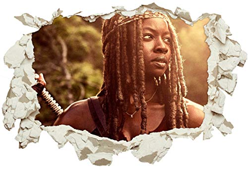 Unified Distribution The Walking Dead - Michonne - Wandtattoo mit 3D Effekt, Aufkleber für Wände und Türen Größe: 92x61 cm, Stil: Durchbruch