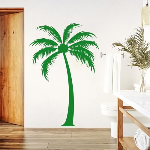 GRAZDesign Palme Wandtattoo Tropical für Wohnzimmer Badezimmer Küche Flur - Wandaufkleber selbstklebend - 44x30cm / mint