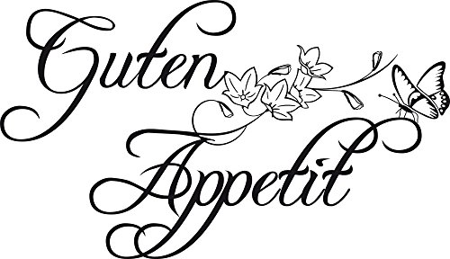 GRAZDesign Wandtattoo Küche Guten Appetit | Küchenaufkleber selbstklebend - 70x40cm / 070 schwarz