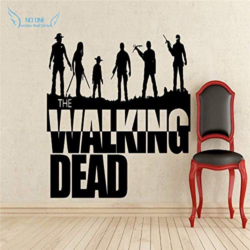 Wandtattoo Aufkleber Aufkleber Vinyl The Walking Dead Sammlung 3 Banksy Wandkunst Zombie Movie Wandaufkleber Home D Rot 57X66Cm