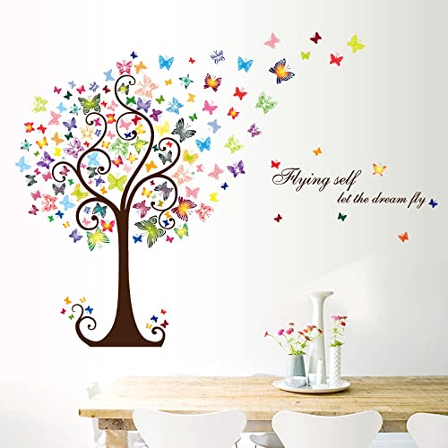 Wandtattoo Baum Wandsticker Wanddeko für Wohnzimmer Schlafzimmer Sofa Hintergrund,Wandaufkleber Kinderzimmer Mädchen und Jungs,Wandaufkleber Diy Wandkunst Dekor