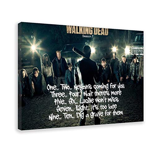 TV-Poster The Walking Dead Staffel 10 12 Leinwand-Poster, Wandkunst, Dekordruck, Gemälde für Wohnzimmer, Schlafzimmer, Dekoration, 50 x 75 cm, Rahmen