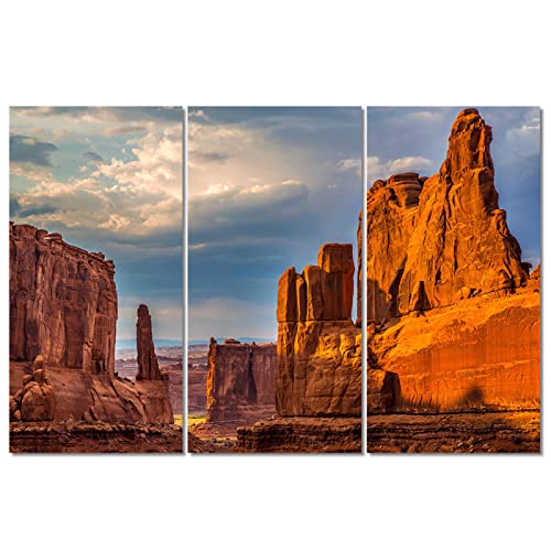 Landschaft Des Monument Valley Usa Rahmenloses Triptychon Wandtattoo Triptychon Wandkunst Wandmalerei Dekoration Bilder Wandkunst Bilder Wohnzimmer Badezimmer Büro Dekoration