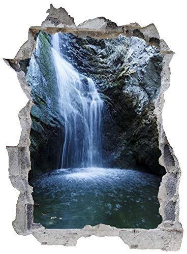 Wasserfall Natur Stein Wasser Wandtattoo Wandsticker Wandaufkleber E0346 Größe 46 cm x 62 cm