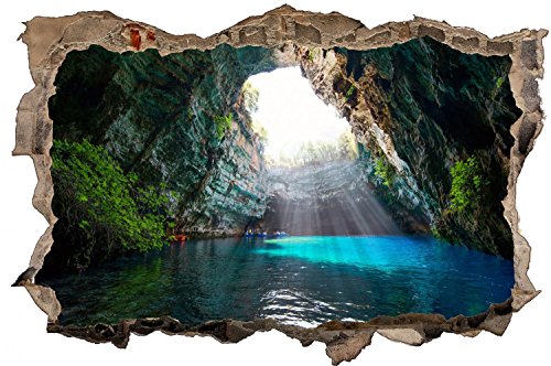 Höhle Stein Meer Wasser Felsen Natur Wandtattoo Wandsticker Wandaufkleber D0282 Größe 100 cm x 150 cm