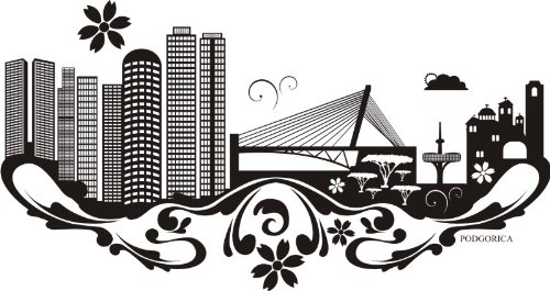 INDIGOS UG - Wandtattoo Wandsticker Wandaufkleber Aufkleber e526 Skyline Stadt - Berlin 96x30 cm - Hellbraun