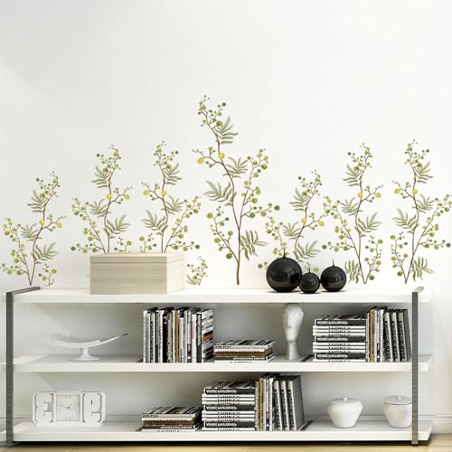 astylishome Wanddeko Wandtattoo Kirschblüte Blumen Wandaufkleber Vögel auf Baum Ast Wandsticker Wand Deko für Wohnzimmer Schlafzimmer Sofa Hintergrund 0703