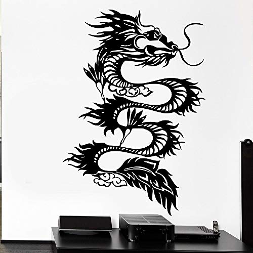 NSRJDSYT Drachen Wandtattoo Wandbild Mythos Fantasy Cool Decor Für Kinder Jungen Kinderzimmer Kunst Schlafzimmer Schmuck Wandaufkleber 89x57cm