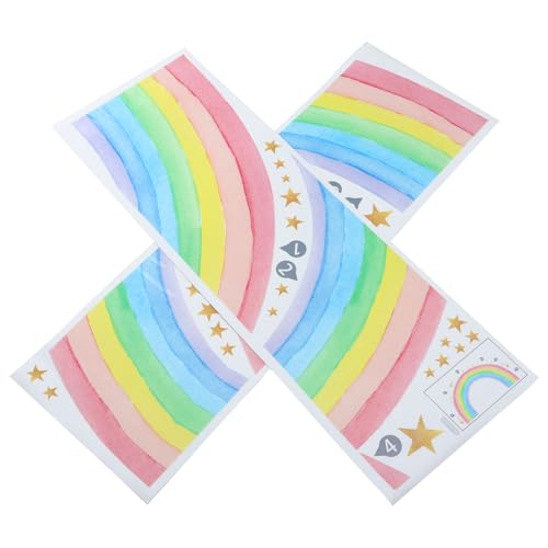 jojofuny 1 Satz Pentagramm Wandtattoo Raumdekor für Schlafzimmerästhetik Wandtattoo Regenbogen fürs Kinderzimmer Schlafzimmerdekor selbstklebender wandaufkleber Regenbogen-Wandaufkleber PVC