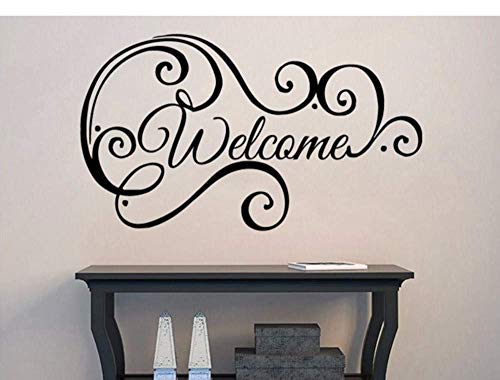 Willkommen Wandtattoo Logo Home Logo Vinyl Aufkleber Aufkleber Wohnzimmer Dekoration Schaufensterdekoration H108 33 * 58 Cm Wandaufkleber