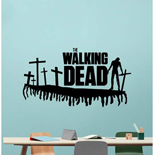 Walking Dead Wandtattoo Film Vinyl Aufkleber Horror Poster Kinder Kunst Dekor Zitate Kreuz Home Decoration Tapete 57X30Cm