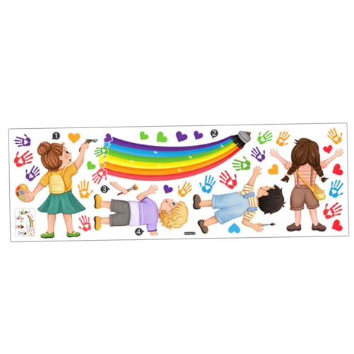 CRILSTYLEO 1 Satz Wandaufkleber Für Das Klassenzimmer Wandtattoo Schlafzimmer Regenbogen-wandtattoo Regenbogen-wandaufkleber Regenbogen-wanddekoration Klassenzimmer-wandaufkleber Pvc