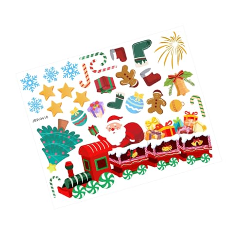 IMIKEYA 1Stk Wandtattoo Weihnachten im Freien gut Christbaumschmuck Rot Zwerge weihnachtsdeko kinderzimmer wanddeko weihnatsdeko weihnachtliche wandaufkleber Heimdekoration PVC Colorful