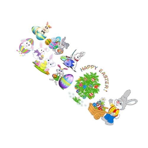 Housoutil 1 Stk Wandaufkleber bunny schlafzimmer stickern living room decoration bücür Gnom Dekoration Spielzimmer Schmuck für zu Hause Hase Wandtattoos Wandtattoo zu Ostern PVC