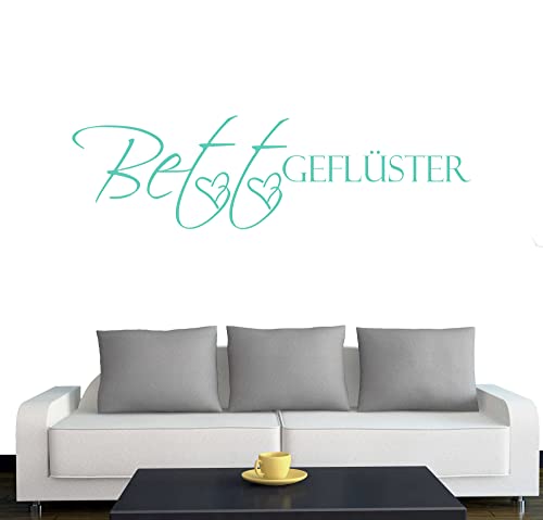 Wandtattoo  Bettgeflüster  120cm x 34cm mint Dekoration - Bad - Wohnzimmer - Aufkleber - Wandsticker