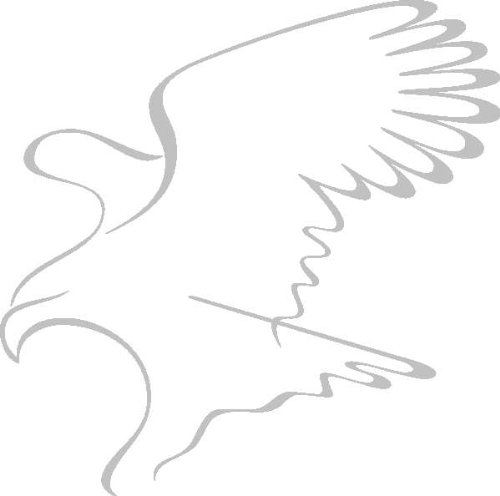 PEMA INDIGOS UG - Wandtattoo Wandsticker Wandaufkleber Aufkleber D387 Adler stürzen 40x39 cm - Silber