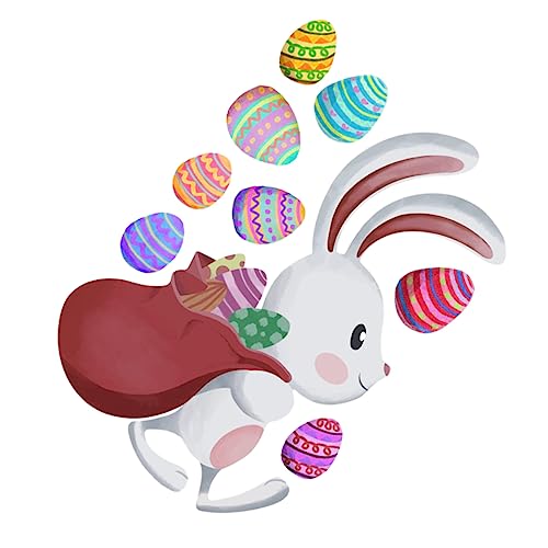 MAGICLULU wandtattoo ostern Plüschhasenspielzeug wandtattoo tier Fee Kuchendekorationen Figur hasen aufkleber easter egg decoration raumdeko Kaninchen-Aufkleber Osterfest-Aufkleber