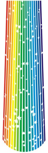 INDIGOS UG 4051719806946 INDIGOS UG - Wandtattoo Wandsticker Wandaufkleber Aufkleber ME104 Regenbogen Retro Party Tribal Ranke Blume Pflanze 60 x 19 cm