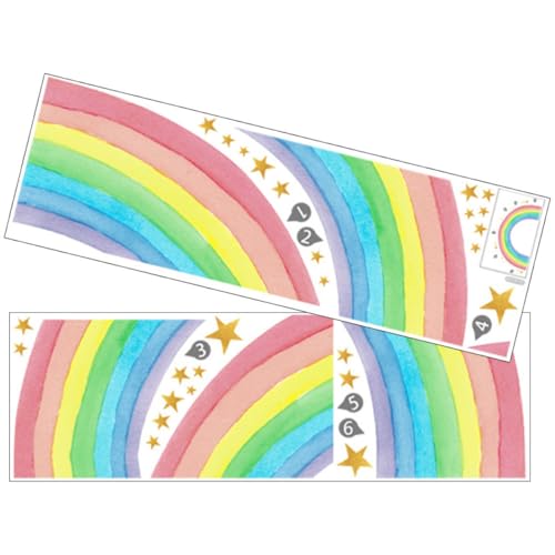 VINTORKY 1 Satz schlafzimmer bedroom bewerbung wand sticker ziernieten decoration Regenbogen-Wandtattoo für zu Hause Regenbogenwand Regenbogen Wandkunst Regenbogenaufkleber für die Wand PVC