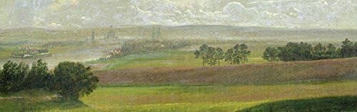 1art1 Johan Christian Dahl Das Elbtal Bei Dresden Selbstklebende Fototapete Poster-Tapete 240x75 cm