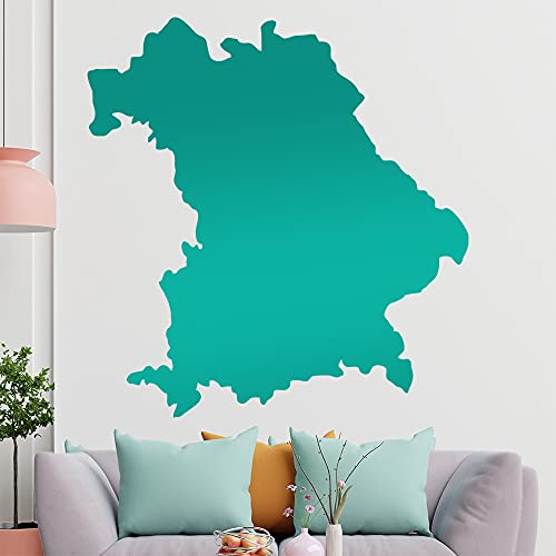 KIWISTAR Bundesland Bayern - München Allianz Arena Wandtattoo in 6 Größen - Wandaufkleber Wall Sticker - Dekoration, Küche, Wohnzimmer, Schlafzimmer, Badezimmer