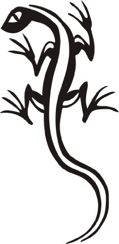 WANDTATTOO/Wandsticker w008 Gecko Echse Kriechtier Afrika Asien 80x39, gelb