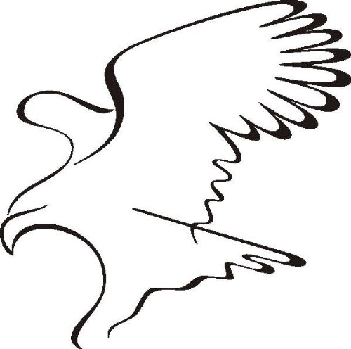 PEMA INDIGOS UG - Wandtattoo Wandsticker Wandaufkleber Aufkleber D387 Adler stürzen 40x39 cm - schwarz