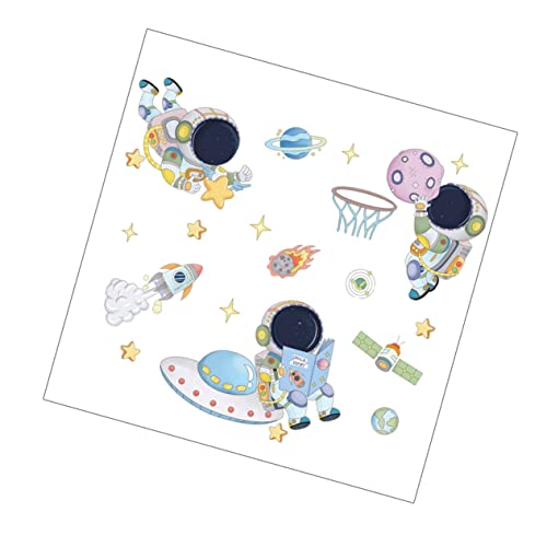 Warmhm 1 Set Dekorative Aufkleber Fensteraufkleber Amerika Aufkleber Kinder Wandtattoos Deckenaufkleber Cartoon Wandaufkleber Weltraum Wandtattoo Astronautenaufkleber